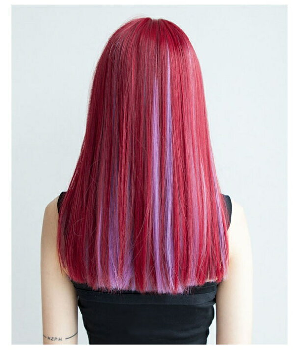 楽天市場 フルウィッグ ロング レディース ピンク パープル メッシュ 紫 赤 ウィッグ 仮装 超自然 エクステ かつら Wig ロリータ Lolita コスプレ ハロウィン レイヤー 小顔 原宿系 耐熱ウィッグ Dp051x1x1d4 パーティードレス通販 Glorypark