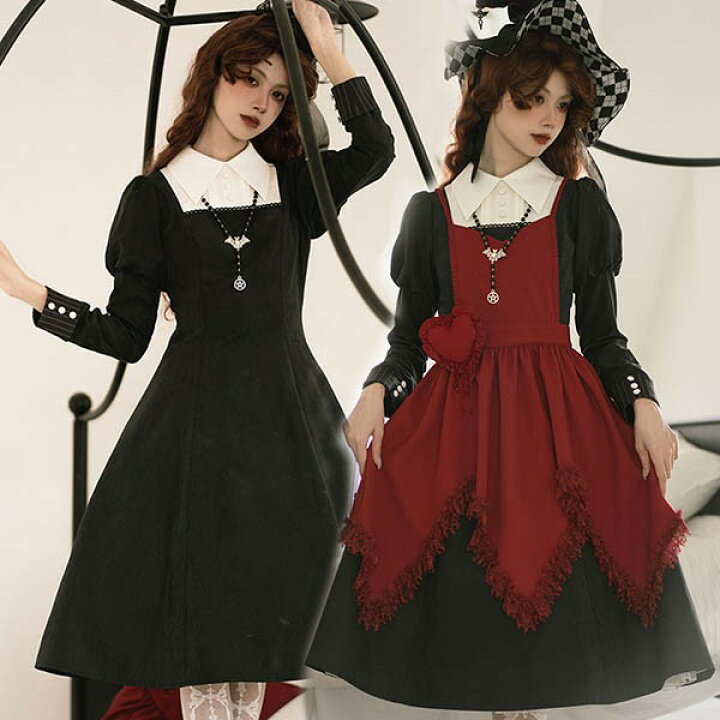 楽天市場】ワンピース ロリータ ハロウィン 魔女風 ウイッチ 魔法使い 
