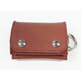 野球グローブの革製 三つ折り財布 コンパクトウォレット シンプル版 ブラウン