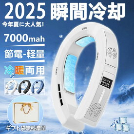 ＼2025人気・夏場に重宝／ 首掛け扇風機 半導体冷却首掛け扇風機 プレート付き扇風機 ネッククーラー 最強 半導体冷却 羽なし マイクロチップ 冷却プレート 6000mAh大容量 携帯用扇風機 冷風 冷暖兼用 ネックエアコン 熱中症対策グッズ 野球観戦 敬老の日プレゼント