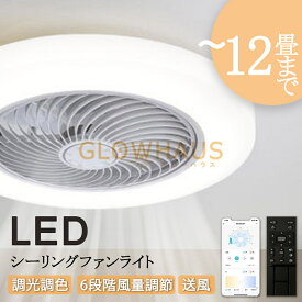 【5年保証】シーリングファン シーリングファンライト 4畳 6畳 8畳 10畳 12畳 ファン付 LED シーリングライト 超薄型 高輝度 天井照明 照明器具 調光 調色 メモリ機能 タイマー 省エネ 寝室 部屋 オフィス 空気循環 リモコン アプリ対応 新生活 取付簡単 扇風機 おしゃれ