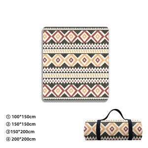 【送料無料】レジャーシート ピクニックシート 防湿マット ビーチマット オックスフォード エスニック 厚手 防水 大判 洗える おしゃれ コンパクト 折り畳み 便利 大型 軽い おしゃれ かわ