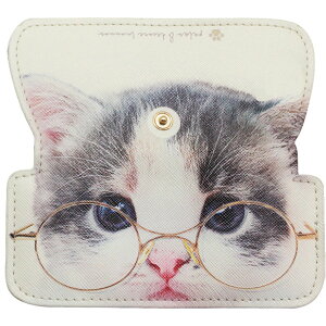 《公式》【ポイント5倍・送料無料】眼鏡ケース メガネケース コンパクト 軽量 スリム おしゃれ 薄い 薄型 ネコ ねこ 犬 いぬ 動物 うすい 収納 アニマル プレゼント ギフト 携帯 旅行 軽い オ