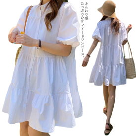 楽天市場 ティアード 着丈 スカート ワンピース ドレス 膝丈 ミディ丈 ワンピース レディースファッション の通販