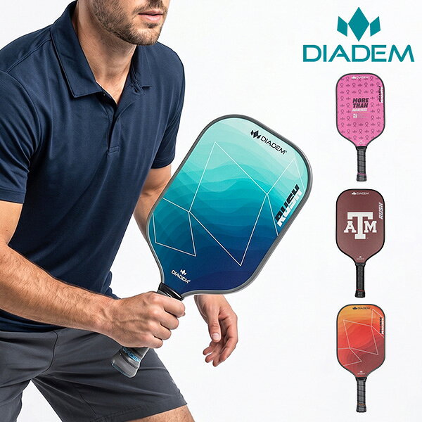 ダイアデム Diadem Rush ラッシュ ピックルボール パドル ラケットスポーツ 軽量 グラスファイバー 初心者 中級者 コントロール性能 スピン性能 練習用 トレーニング スポーツ用品 人気モデル