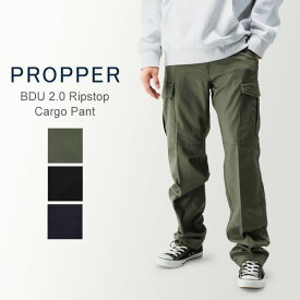 プロッパー Propper BDU 2.0 リップストップ カーゴパンツ メンズ ゆったり ズボン ミリタリーパンツ ワークパンツ カジュアル アメカジ パンツ 無地 F5919 ブラック オリーブ ネイビー