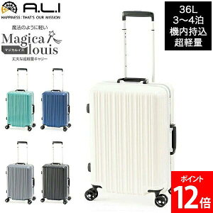 アジアラゲージ A.L.I Magicalouis マジカルイス 機内持込 36L 3泊 4泊 超軽量 高剛性フレーム 機能的 魔法のように軽い ALI-5088-18