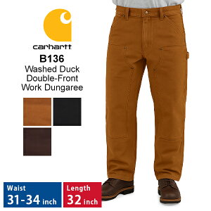 �_�X���A�}���\��SALE�J�Ò��^ �J�[�n�[�g Carhartt �p���c ���[�N�p���c B136 �_�u���j�[ �y�C���^�[�p���c 12�I���X �_�b�N���n ���[�Y�t�B�b�g �����Y �傫���T�C�Y ��ƒ� ��ƕ� Washed Duck Doub