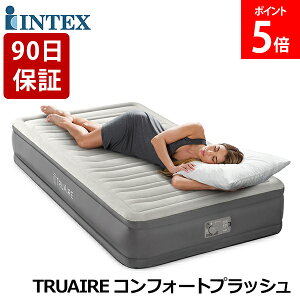CebNX Intex GA[xbh VO d|v d RtH[gvbV 64025J SINGLE TRUAIRE COMFORT PLUSH AIRBED  GA[ xbh ^ RpNg GA[}bgX GA