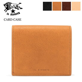 在庫限り イルビゾンテ Il Bisonte 二つ折り カードケース 財布 SCC095 CARD CASE POX001 メンズ レディース レザー 本革 名刺ケース カード入れ