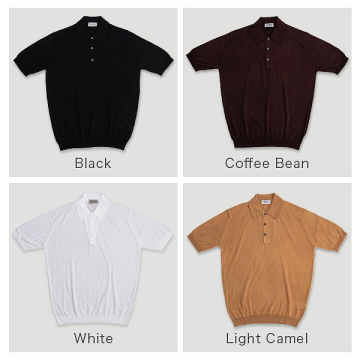 john smedley 半袖ポロシャツ キャメル