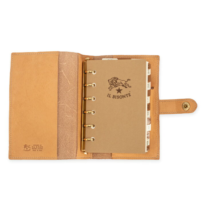 楽天市場】イルビゾンテ Il Bisonte 手帳 ミニ 6穴 レザー システム  