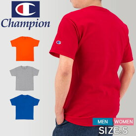 在庫限り Tシャツ チャンピオン CHAMPION 半袖 6oz メンズ レディース ブラック 黒 ホワイト 白 グレー レッド ブルー イエロー トップス カジュアル ストリート 大きいサイズ 刺繍 シンプル 無地 ワンポイント T425