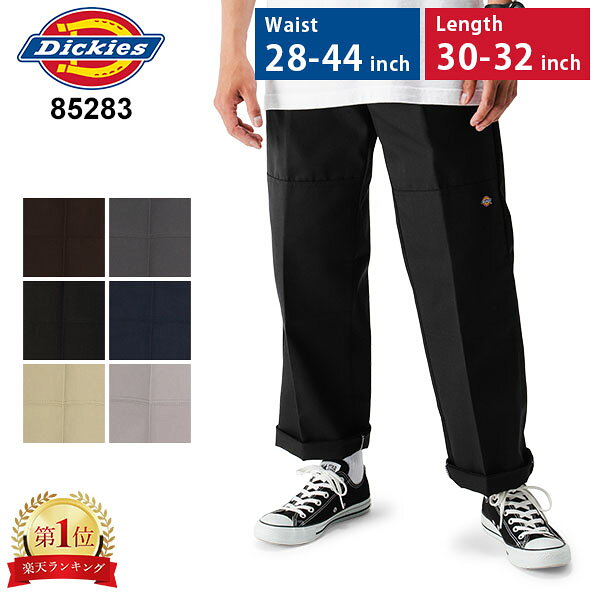 ＼店内、マラソンSALE開催中／ Dickies ディッキーズ ダブルニー ルーズフィット 85283 ワークパンツ メンズ 28~44インチ 大きいサイズ チノパン ワークウェア 作業着 ファッション ボトムス ボトム ボトムズ ズボン バレンタインW34;ブラック（L32）