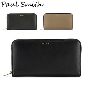 ＼GW中もあす楽配送／ ポールスミス PAUL SMITH 財布 メンズ 長財布 ラウンドファスナー マルチストライプ 小銭入れ付き レザー 本革 シンプル おしゃれ M1A-4778-BMULTI ファッション