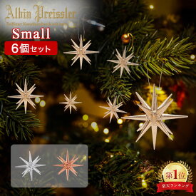 アルビン・プライスラー Albin Preissler クリスマス オーナメント ベツレヘムの星 スモール 6個セット クリスマスツリー 飾り ドイツ 北欧 冬 冬物