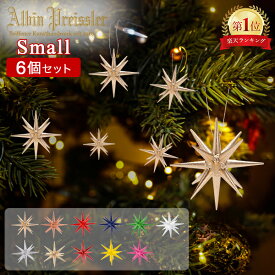 アルビン・プライスラー Albin Preissler クリスマス オーナメント ベツレヘムの星 スモール 6個セット クリスマスツリー 飾り ドイツ 北欧 冬 冬物