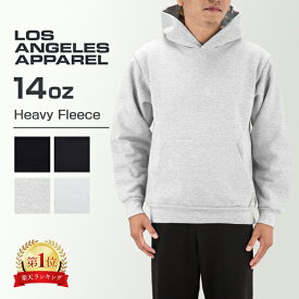 ＼今ならP5倍／ ロサンゼルスアパレル Los Angeles Apparel パーカー S?XLサイズ ヘビーフリース プルオーバー メンズ HF-09 Heavy Fleece スウェット 長袖 フード トレーナー 米国製 アメリカ製