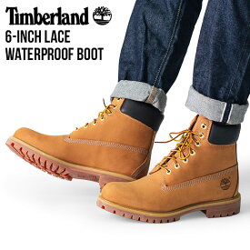 ＼店内、モール内最安挑戦中／ ＼マラソン限定P5倍／ ティンバーランド TIMBERLAND 革靴 ブーツ メンズ 防水 6インチ ウォータープルーフ ブーツ TB1100617131 ウィート MFTW 6 IN LACE WATERPROOF BOOT WHEAT 靴 ワークブーツ レースアップ 紐靴 カジュアル