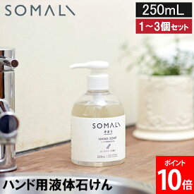 ＼店内、マラソンSALE開催中／ ソマリ SOMALI ハンドソープ 250ml 1個 2個 3個 セット 手洗い用石けん 液体石けん ポンプ式 手洗い 洗浄 洗面所 キッチン 家庭用 日本製 液体タイプ まとめ買い 買い置き 40723
