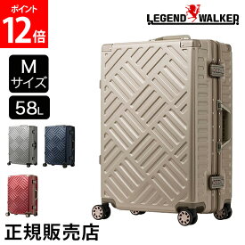 ＼店内、モール内最安挑戦中／ レジェンドウォーカー LEGEND WALKER DECK デッキ Mサイズ ハードケース 58L 3泊 4泊 5泊 ダブルキャスター メーカー1年保証 5510-57
