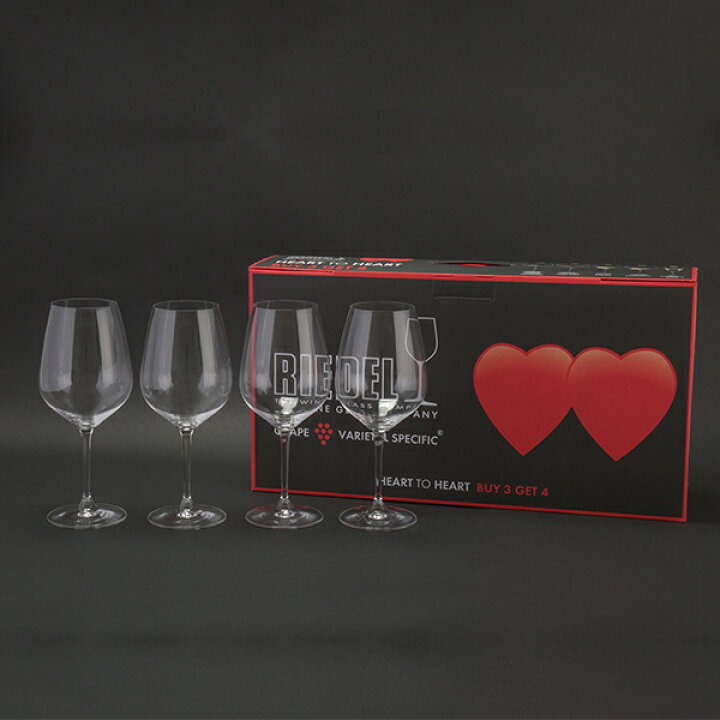 楽天市場】リーデル Riedel ワイングラス 4脚セット ハート・トゥ 