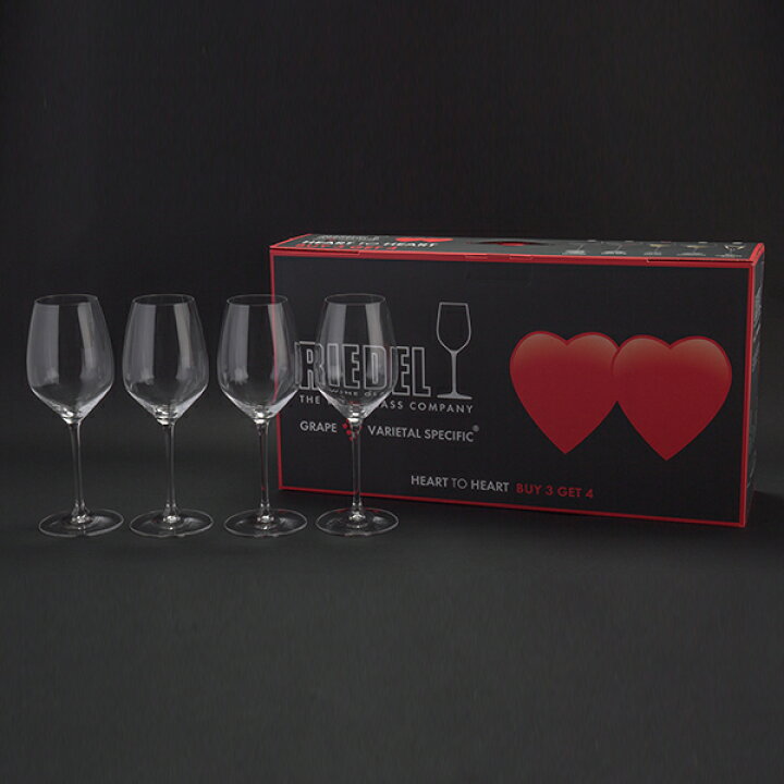 楽天市場】リーデル Riedel ワイングラス 4脚セット ハート・トゥ 