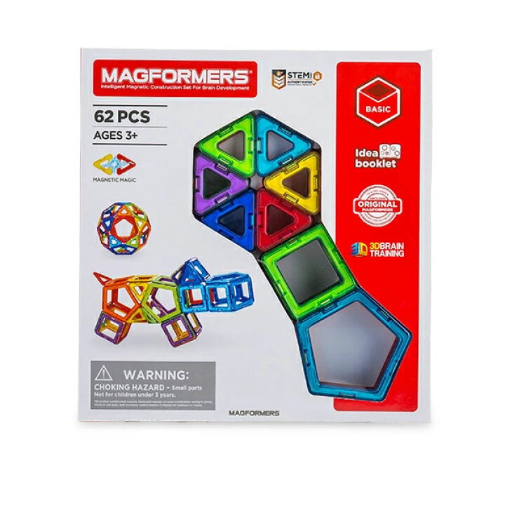 楽天市場】知育玩具 マグフォーマー Magformers おもちゃ 62ピース 