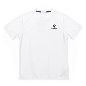 le cop sportif ルコック スポーティブ(QMTJA30Z)刺繍ロゴ クルーネック半袖Tシャツ_WHITE