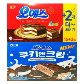 ヘテ製菓 オーイェス+クッキーアンドクリーム/チョコ/オレオ/ケーキ/パイ/パン 30gX18袋