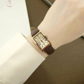 （ジュリアス） 女性 腕時計 革時計 タンク スクエア クラシック 四角時計