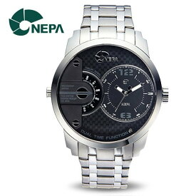 デュアルタイム メンズ スーツ メタル時計 N5027-BLACK