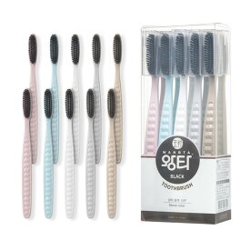 ペク先生 ワンタ歯ブラシ ザ 強い ブラック 丸 10P