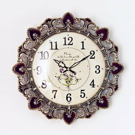 1800-9939 正規品 アンティークメイプル 静音 壁掛け時計 レッド