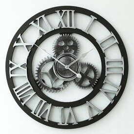 1800-9939 New クラシック 丸型 ローマ数字 静音 壁掛け時計 (シルバー)