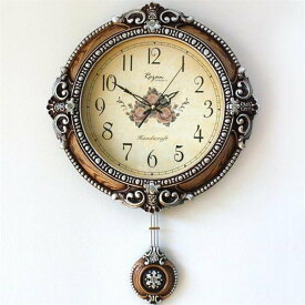 1800-9939 純正品 アンティーク ローガン 錘 静音 壁掛け時計 シルバー