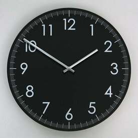 1800-9939 純正品 北欧 インテリア 静音 壁掛け時計(40cm) ブラック