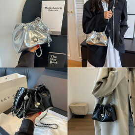 Glossy/Women's Bag/Silver/Daily/Mini