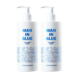 (1+1) Man In Blue All In One Wash Men`s Cleanser Men`s Cosmetics