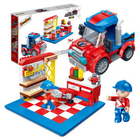 自動車修理区域 フルバック ブロック 組立遊び おもちゃ/バンバオ