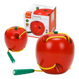 リンゴの糸かき遊び 幼児 小筋肉発達 原木 おもちゃ/ ビガ