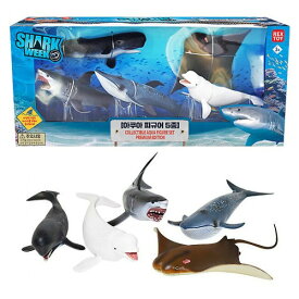 SHARK WEEK アクアフィギュア5種 サメ くじらのおもちゃ ファンシー