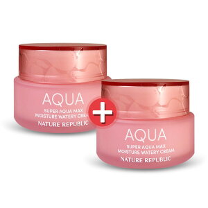 NATURE REPUBLIC SUPER AQUA MAX MOISTURE WATERY CREAM 80ml x2ea /Dry skin