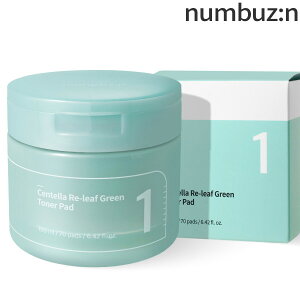 numbuzin no.1 centella re leaf green toner pad 70pads