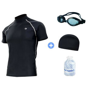 Men/BEACH/Short Sleeve/Rash Guard/Swimsuit/Tops/Adult/Large/23041