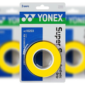 lbNX(YONEX) Super Overgrip 3PACK Tennis Badminton Racket Grip Tape AC102EX YL
