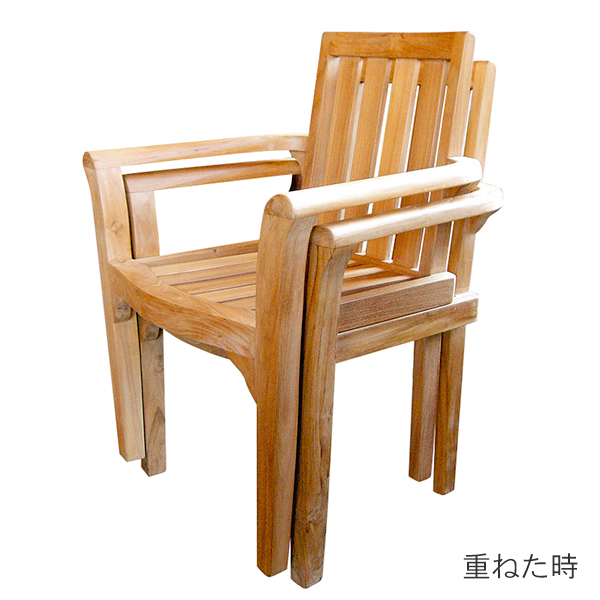 楽天市場】ガーデンチェア/椅子/木製家具スタッキングチェア（重置可能