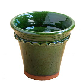 Whichford ウィッチフォード 植木鉢 塗り鉢 グレイズド ペイストリーフラワーポット 直径18cmサイズ モス (2023年12月再入荷) (スーパーSALE対象)
