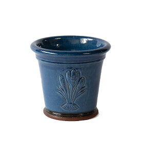 Whichford ウィッチフォード 植木鉢 塗り鉢 グレイズドクロッカスポット 直径17cmサイズ ブルー (2023年12月再入荷)