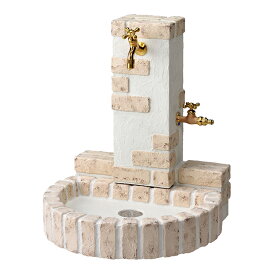 水栓柱 立水栓ユニット レトロブリックタイプ 補助蛇口仕様 マロンベージュ OPB-RS-32W-PA-MBE ニッコーエクステリア nikko【メーカー直送・代金引換不可】 蛇口同時購入割引(2,200円引)キャンペーン中(12/16まで!!)